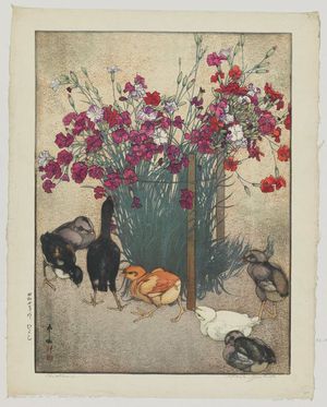 Yoshida Hiroshi: Chickens (Hiyoko) - Museum of Fine Arts