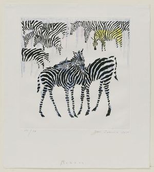 Sekino Jun'ichiro: Zebras, Mure no naka nite (inside the herd) - Museum of Fine Arts