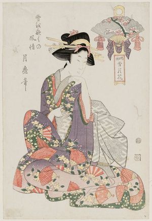 Kitagawa Tsukimaro: Snow, from the series Sketches of Snow, Moon, and Flowers (Ryakuga setsugekka) - Museum of Fine Arts