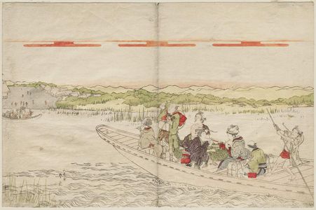 Katsukawa Shunko: Ferryboat - Museum of Fine Arts
