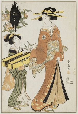 勝川春好: The Fourth Month (Uzuki), from an untitled series of Twelve Months - ボストン美術館