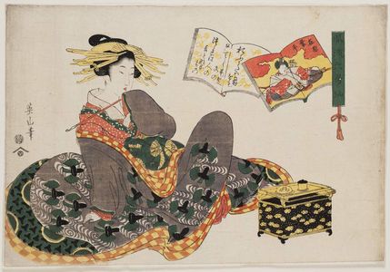 Kikugawa Eizan: Ariwara Narihira, from the series Fashionable Six Poetic Immortals (Fûryû Rokkasen) - Museum of Fine Arts
