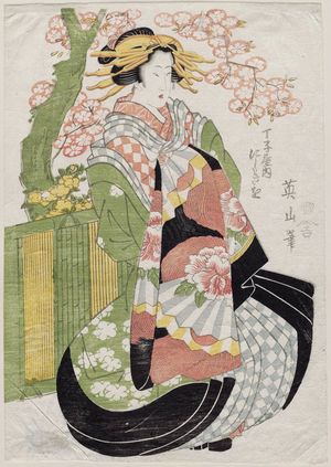 菊川英山: Nishikio of the Chôjiya - ボストン美術館