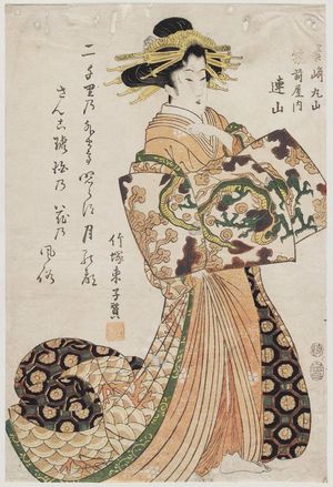 Kikugawa Eizan: ? of the Echizenya at Maruyama in Nagasaki - Museum of Fine Arts