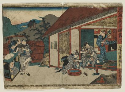 歌川国貞: No. 6 (Dairoku), from the series Record of the Valiant and Loyal Retainers (Chûyû gijin roku) - ボストン美術館
