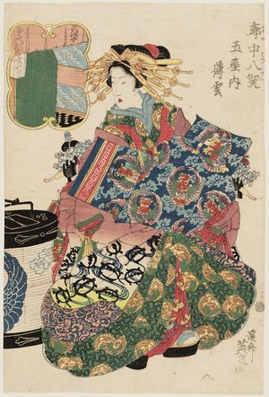 Keisai Eisen: Usugumo of the Tamaya, from the series Eight Views of the Pleasure Quarters (Kuruwa hakkei) - Museum of Fine Arts
