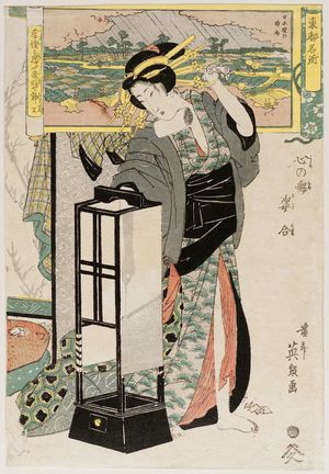 Keisai Eisen: from the series Tôto meisho, Kokoro no nazo sugata awase - Museum of Fine Arts