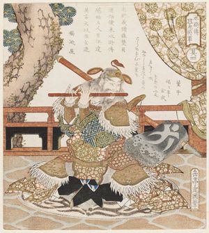屋島岳亭: No. 4, Dong Ping (Tôhei), from the series Five Tiger Generals of the Suikoden (Suikoden goko shôgun) - ボストン美術館