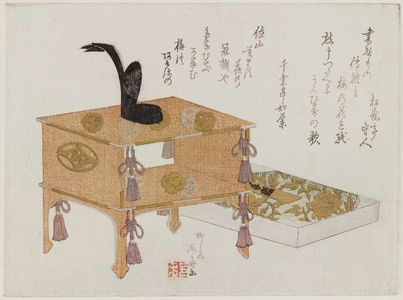 Ryuryukyo Shinsai: Stand, Book, and Cap - Museum of Fine Arts