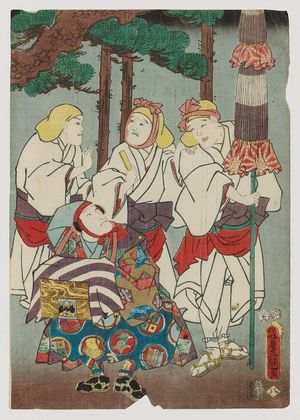 Estampe japonaise "Actors" par Utagawa Kunisada, 歌川国貞 (Utagawa Kunisada I (Toyokuni III))