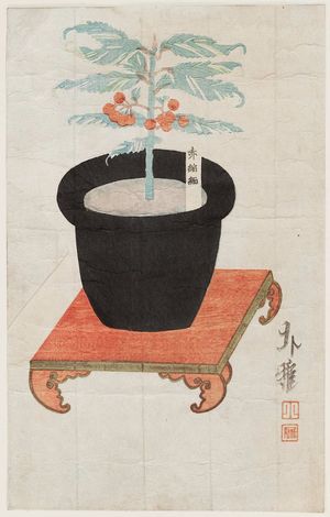 Katsushika Hokuga: Potted Plant - Museum of Fine Arts