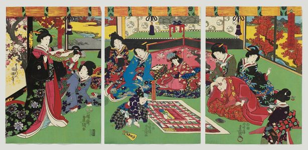 Utagawa Kunisada: Koi nyôbô somewake tazuna - Museum of Fine Arts