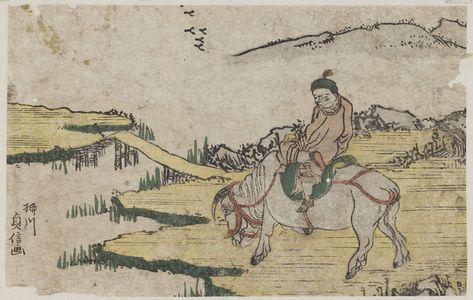 Yanagawa Sadanobu: Chinese Man Riding Ox - Museum of Fine Arts
