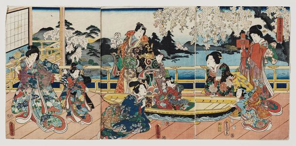 Utagawa Kunisada: Elegant Amusements of Eastern Genji (Azuma Genji gayû no zu) - Museum of Fine Arts