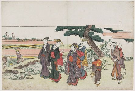 Katsushika Hokusai: On the Way to the Meguro Fudô Hall - Museum of Fine Arts