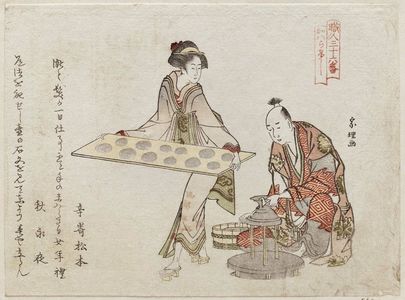 Hishikawa Sôri: Kawara .. Shi. Tile maker. Series: Shokunin Sanjuroku-ban (36 crafts). - Museum of Fine Arts