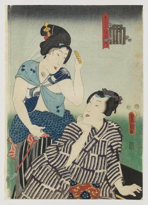 Japanese Print "The Seventh Month (Fumizuki), from the series The Twelve Months (Jûnika tsuki no uchi)" by Utagawa Kunisada, 歌川国貞 (Utagawa Kunisada I (Toyokuni III))