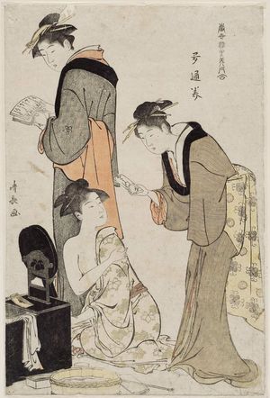 Torii Kiyonaga: The Southeast (Tatsumi), from the series Contest of Contemporary Beauties of the Pleasure Quarters (Tôsei yûri bijin awase) - Museum of Fine Arts
