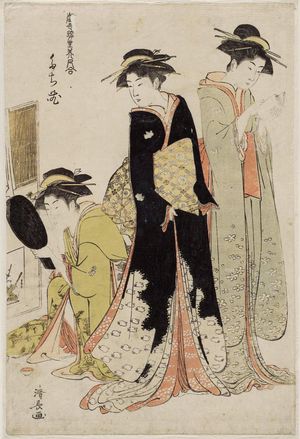 Torii Kiyonaga: The Tachibana District, from the series Contest of Contemporary Beauties of the Pleasure Quarters (Tôsei yûri bijin awase) - Museum of Fine Arts