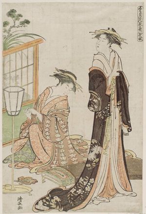 Torii Kiyonaga: Moon, from the series A Combination of Three Colors: Snow, Moon, and Flowers (Setsugekka mitsu no irodori) - Museum of Fine Arts