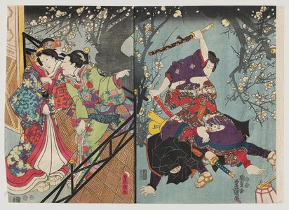 Ebisuya Shôshichi: The Second Month (Kisaragi), from the series Annual Events for Young Murasaki (Wakamurasaki nenjû gyôji no uchi) - ボストン美術館