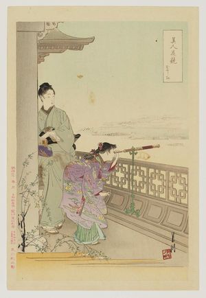 Ogata Gekko: from the series Competition of Beauties and Flowers (Bijin hana awase) - Museum of Fine Arts