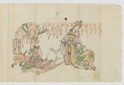 Unknown: Fukurokuju's Festival Float, from the series Games with Fukurokuju's Big Head (Fukurokuju atama no tawamure) - Museum of Fine Arts