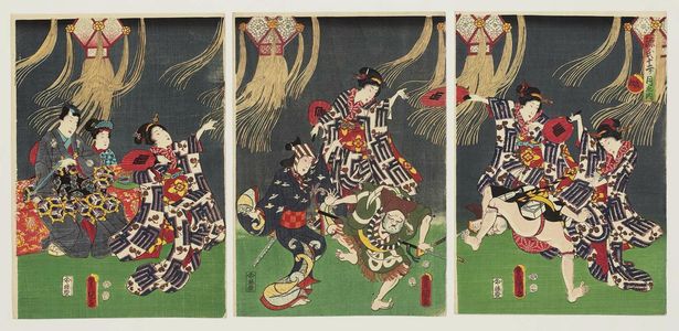 Utagawa Kunisada: The Seventh Month (Môshû), from the series Twelve Months of Genji (Genji jûnikagetsu no uchi) - Museum of Fine Arts