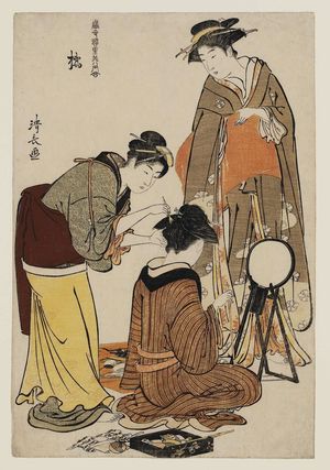 Torii Kiyonaga: The Tachibana District, from the series Contest of Contemporary Beauties of the Pleasure Quarters (Tôsei yûri bijin awase) - Museum of Fine Arts