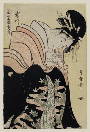喜多川歌麿: Takigawa, from the series Array of Supreme Beauties of the Present Day (Tôji zensei bijin-zoroe) - ボストン美術館