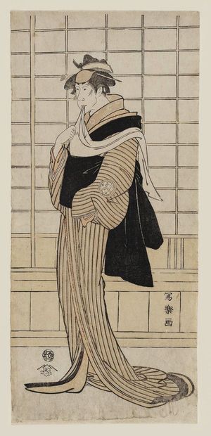 Toshusai Sharaku: Actor Osagawa Tsuneyo II as the Hairdresser Oroku - Museum of Fine Arts
