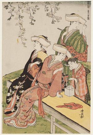 Torii Kiyonaga: An Outing in Spring, from the series Current Manners in Eastern Brocade (Fûzoku Azuma no nishiki) - Museum of Fine Arts