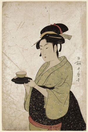 Japanischer Druck "Naniwaya Okita" von Kitagawa Utamaro, 喜多川歌麿 (Kitagawa Utamaro I)