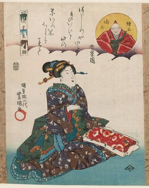 Utagawa Kunisada: Sôjô Henjô, from the series Fashionable Six Poetic Immortals (Fûryû mitate Rokkasen) - Museum of Fine Arts