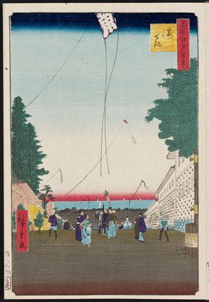 歌川広重: Kasumigaseki (Kasumigaseki), from the series One Hundred Famous Views of Edo (Meisho Edo hyakkei) - ボストン美術館