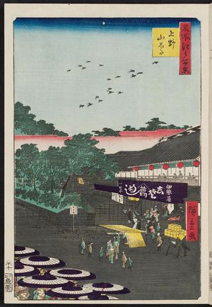 Utagawa Hiroshige: Ueno Yamashita (Ueno Yamashita), from the series One Hundred Famous Views of Edo (Meisho Edo hyakkei) - Museum of Fine Arts