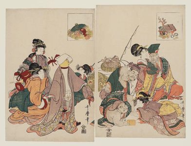 Kitagawa Utamaro: The Seven Gods of Good Fortune Playing Party Games - Museum of Fine Arts