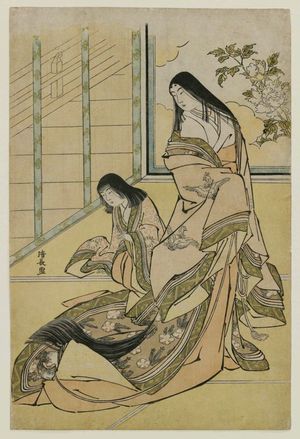 Torii Kiyonaga: The Third Princess (Nyosan no Miya) and Her Cat, from an untitled series of classical beauties - Museum of Fine Arts