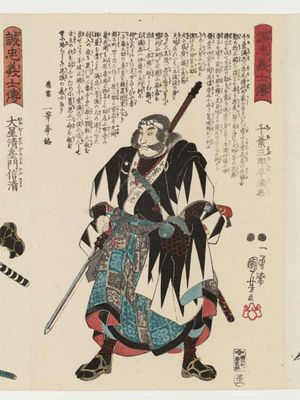 歌川国芳: No. 31, Chiba Saburôhei Mitsutada, from the series Stories of the True Loyalty of the Faithful Samurai (Seichû gishi den) - ボストン美術館
