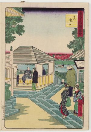 三代目歌川広重: Matsuchiyama, from the series Famous Places in Tokyo (Tôkyô meisho zue) - ボストン美術館