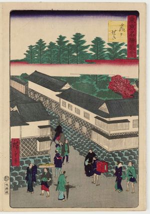 三代目歌川広重: Kasumigaseki, from the series Famous Places in Tokyo (Tôkyô meisho zue) - ボストン美術館