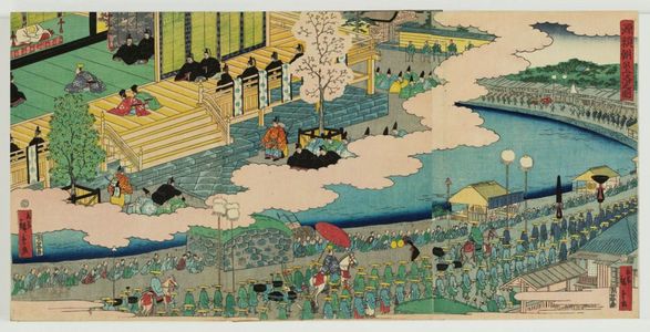 二歌川広重: Lord Minamoto Yoritomo Goes to the Capital (Minamoto Yoritomo kô jôraku no zu) - ボストン美術館