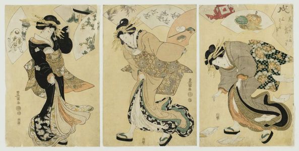 Utagawa Toyokuni I: Women with Fans - Museum of Fine Arts