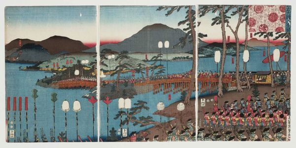 Utagawa Sadahide, 歌川貞秀 (Utagawa Sadahide)による浮世絵「The General of the Right [=Yoritomo] Goes to Kyoto (Udaishô jôraku no zu)」