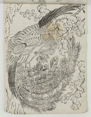Estampe japonaise "Phoenix and Paulownia" par Unknown, 無款 (Artist Unknown, Japanese)