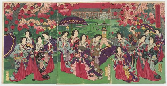 Toyohara Chikanobu: Illustration of the National Industrial Exposition (Naikyoku kangyô hakurankai no zu) - Museum of Fine Arts