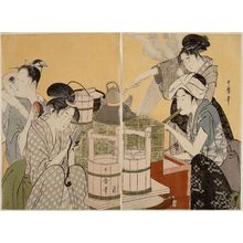 Kitagawa Utamaro: Kitchen Scene - Museum of Fine Arts