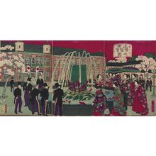 三代目歌川広重: Illustration of the Second Exposition in Ueno (Dai nikai Ueno hakurankai no zu) - ボストン美術館