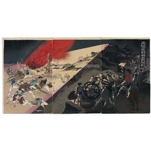 Kobayashi Toshimitsu: Our Army's Great Victory at the Night Battle of Pyongyang (Heijô yasen wagahei daishôri) - Museum of Fine Arts
