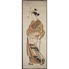 Japanischer Druck "Courtesan Walking" von Okumura Masanobu, 奥村政信 (Okumura Masanobu)